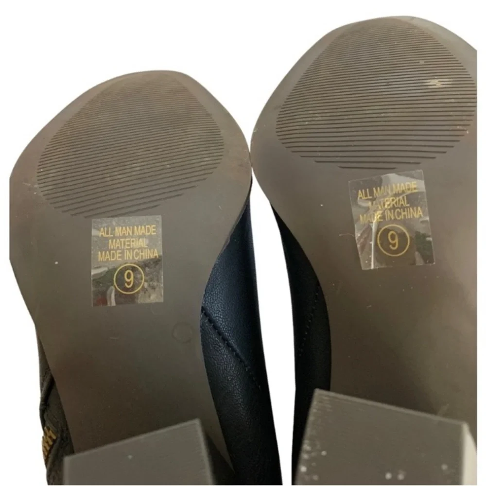 Charlotte Russe Black Boots Sz 9 - Picture 8 of 8